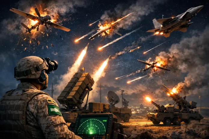 Saudi Arabia Defense System on Alert | 61 Drones Shot Down Late at Night | dailynewstube.com