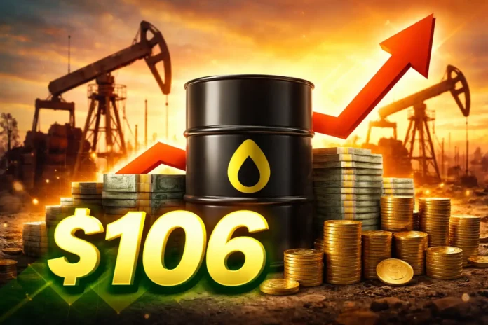 US Crude Oil Price Increase | Brent Reaches $106 Per Barrel After 2% Rise | dailynewstube.com