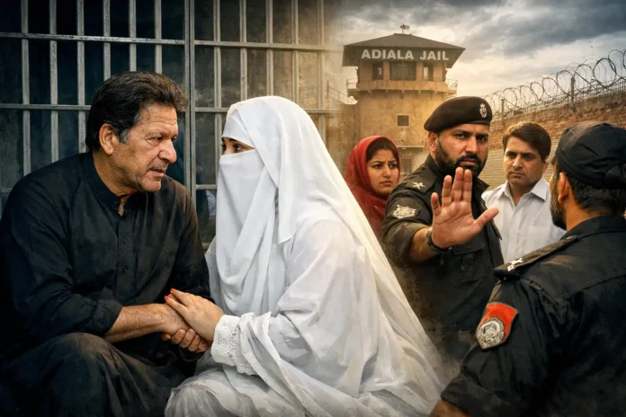 Meeting of Imran Khan and Bushra Bibi at Adiala Jail | dailynewstube.com