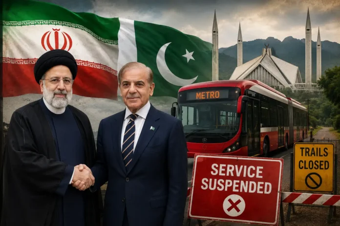 Iranian President Visit to Pakistan Causes Suspension of Islamabad Metro Bus Service and Closure of Trails | dailynewsube.com