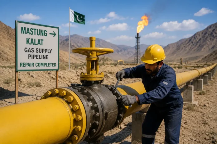 Mastung Kalat Gas Supply Pipeline Repair Completed | dailynewstube.com