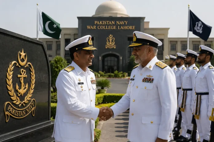 Naval Chief Visits Pakistan Navy War College Lahore | dailynewstube.com
