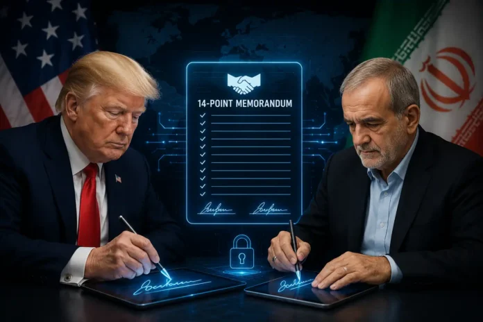 Did Trump and Masoud Pezeshkian Electronically Sign a 14 Point Memorandum | dailynewstube.com