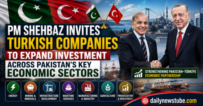PM Shehbaz Invites Turkish Companies to Expand Investment Across Pakistan Key Economic Sectors |dailynewstube.com