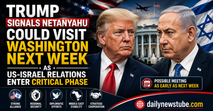 Trump Signals Netanyahu Could Visit Washington Next Week as US-Israel Relations Enter Critical Phase | dailynewstube.com